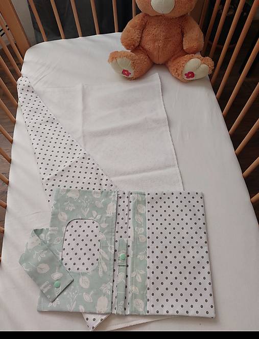 Detský textil - Praktická sada pre mamičky – prebalovacia podložka + plienkovník - 17482165_
