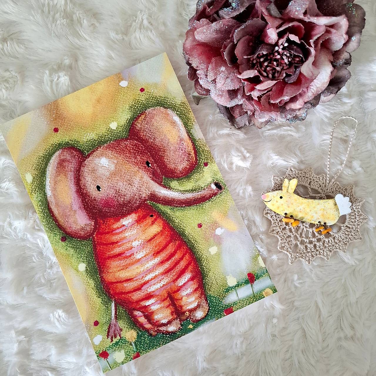 Sloník v pásikovom overale :) print 