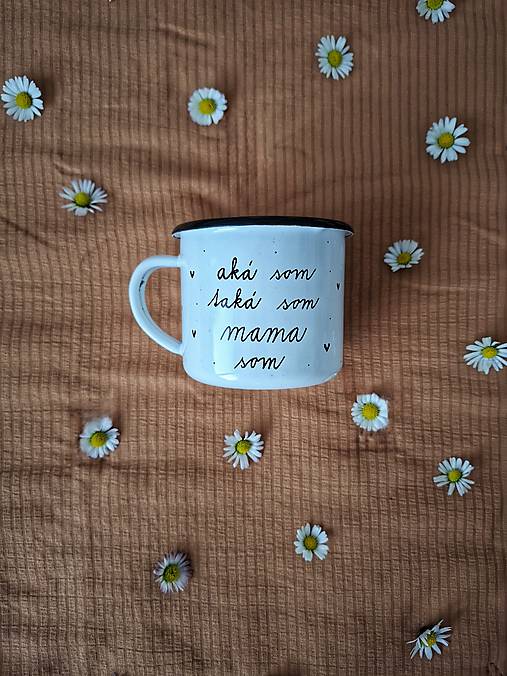 Nádoby - Smaltovaný hrnček MAMA som - 17483691_