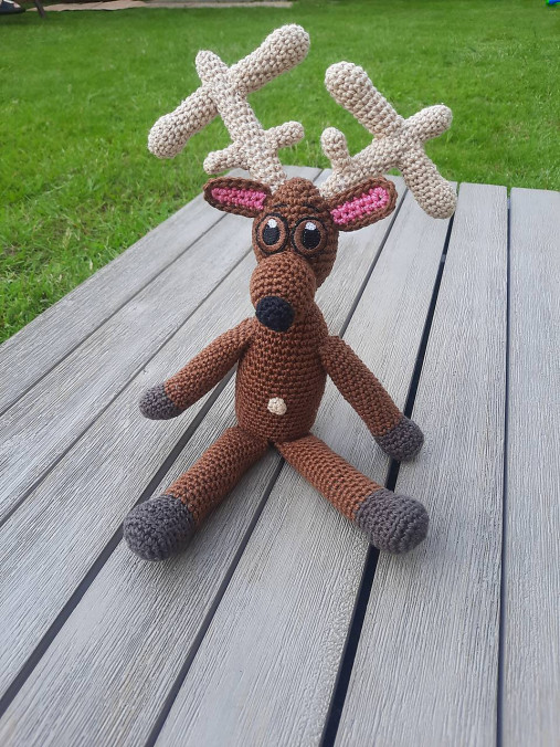 Hračky - Hačkovaný jeleň - 17482577_