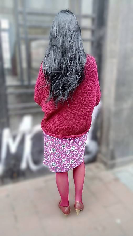 Vesty - Pletená vesta - vínová - 17482876_