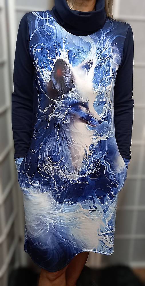 Šaty - Šaty s kapsami - bílá liška (polyester), velikost S ~ LETNÍ VÝPRODEJ ~ - 17484565_