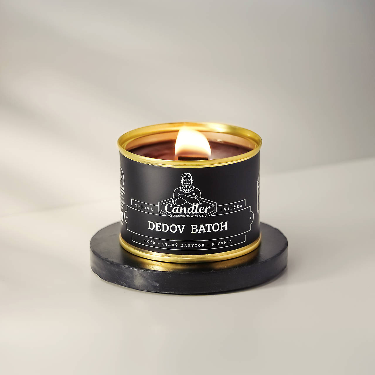 Dedov batoh (Sójová sviečka 140g, drevený knôt)