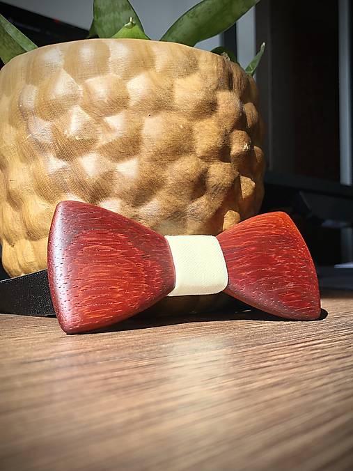 Pánske doplnky - MF Bowties - Eric - padouk/béžová - 17483471_