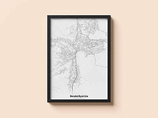 Grafika - Banská Bystrica – mapa mesta [digitálna verzia] - 17483484_