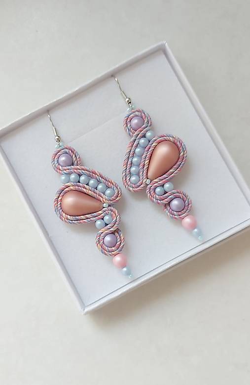 Náušnice - Cukríky - soutache earrings - 17486094_