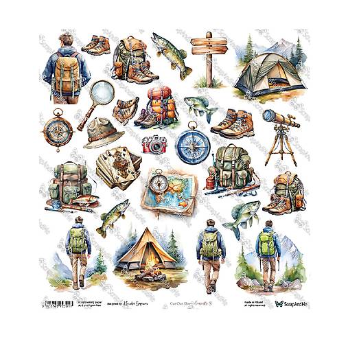 Papier -  Scrapbook papier Elements 8 12 x 12  - 17487178_