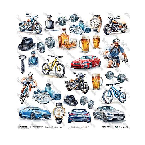 Papier -  Scrapbook papier Elements 9 12 x 12  - 17487189_