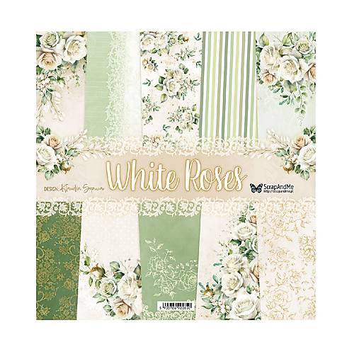 Papier -  Scrapbook papier White Roses 12 x 12 - 17487202_