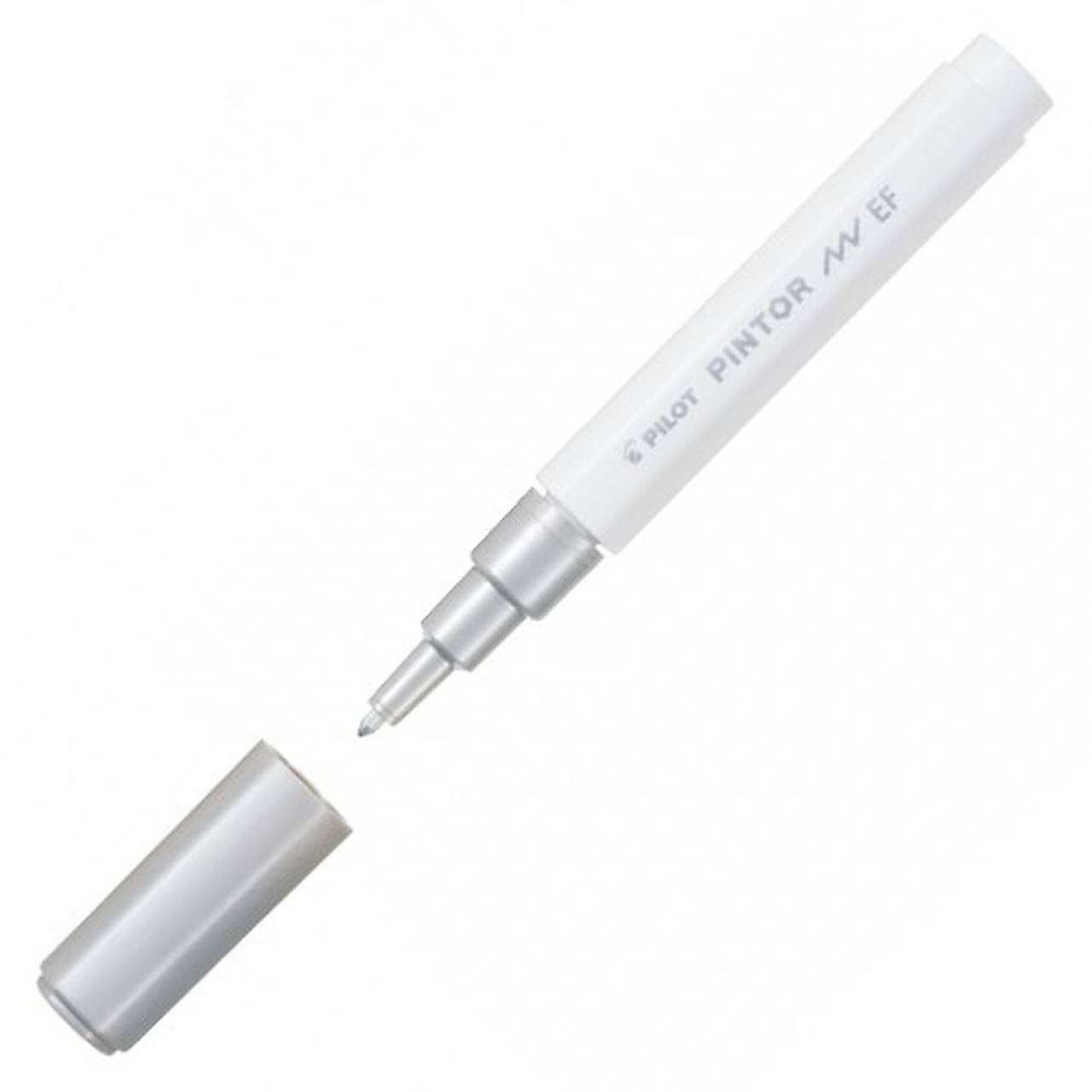Pilot PINTOR, Extra fine (0,7 mm), akrylový popisovač (strieborná)