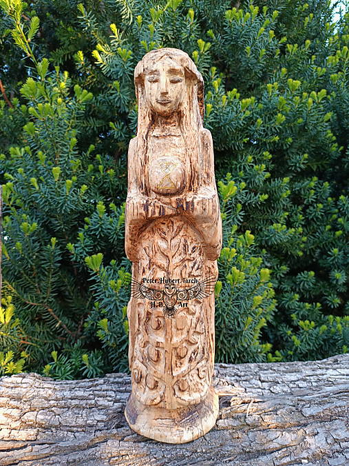 Sochy - Živa - soška bohyne - Goddess wooden statue (40 - 42 cm) - 17487848_