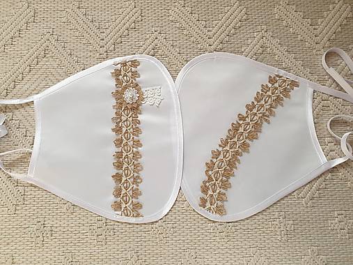 Iné doplnky - Svadobné podbradniky - 17487648_