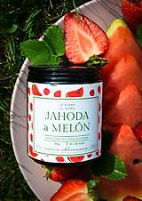 Sviečky - Sójová sviečka JAHODA & MELÓN (120 g) - 17488058_