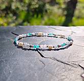 Náramky - Náramok*perly*larimar*amazonit*mesačný kameň - 17486483_