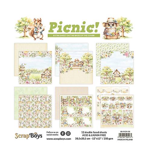 Papier - Scrapboys scrapbook papier Picnic! 12 x 12 - 17489773_