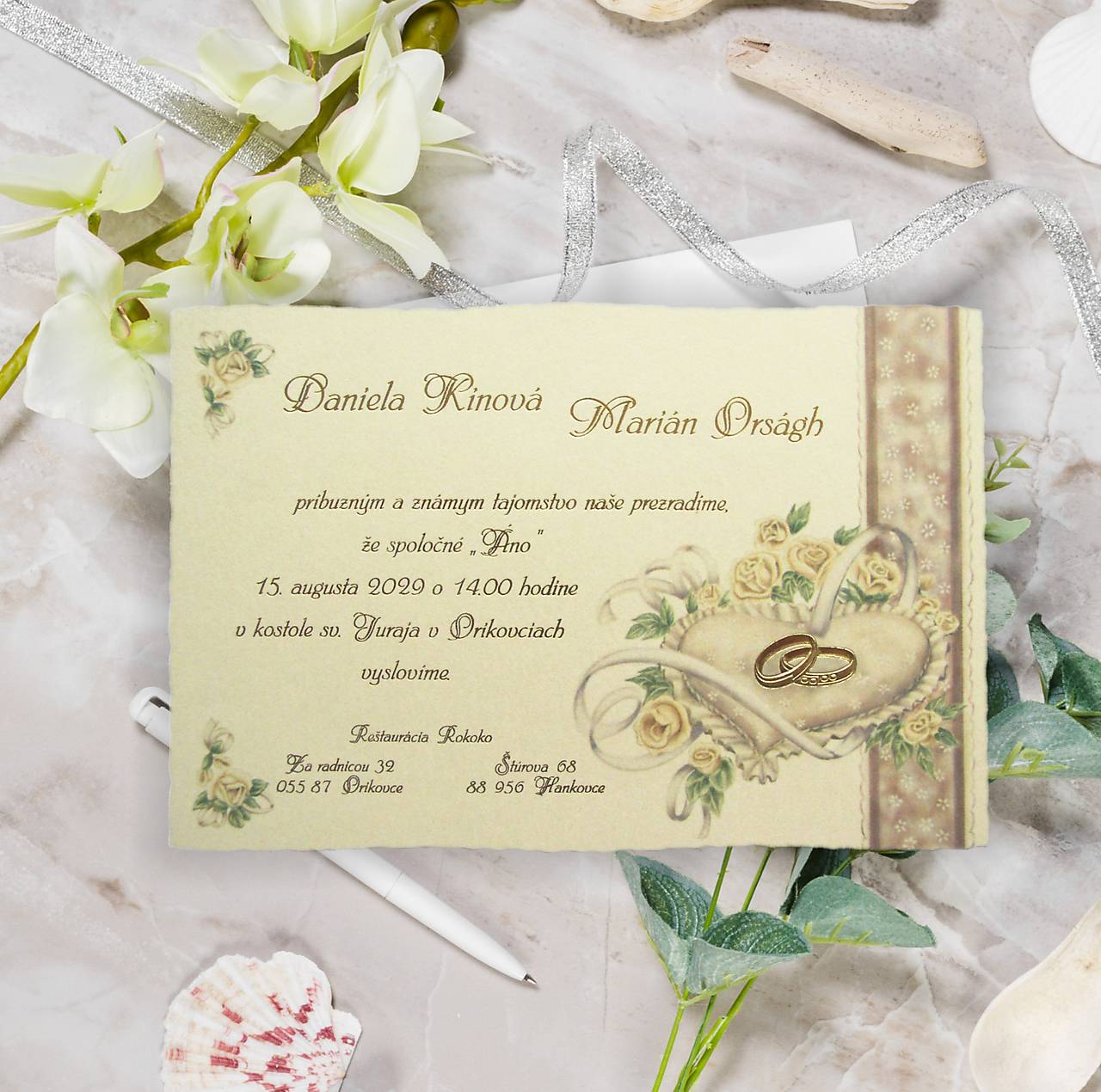Svadobné oznámenia A5031