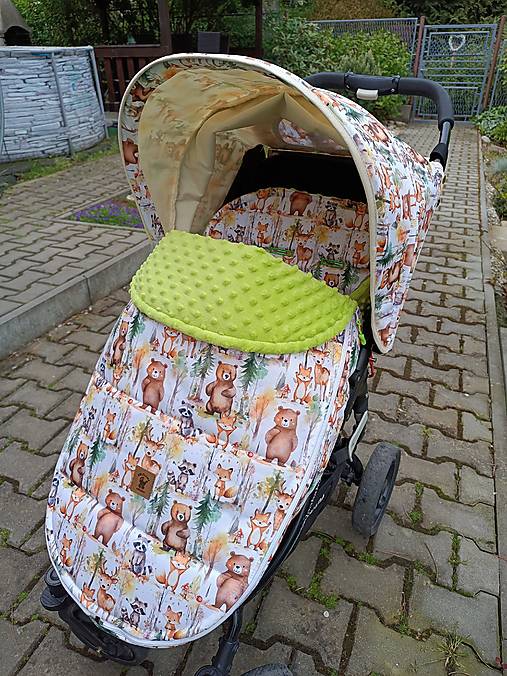 Detský textil - Univerzálny rozopínací nánožník - dobrodružstvo zvieratiek - 17489384_