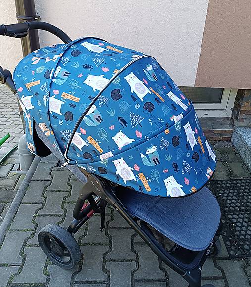 Detský textil - Strieška ku kočíku Valco TREND - ľadový medved - 17489419_
