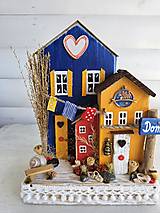 Dekorácie - Drevený domček ,,Domov,, - 17492444_
