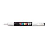 Nástroje - Uni POSCA, PC-1M (0,7 mm), akrylový popisovač (biela) - 17492101_
