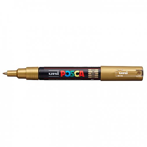 Uni POSCA, PC-1M (0,7 mm), akrylový popisovač (zlatá)