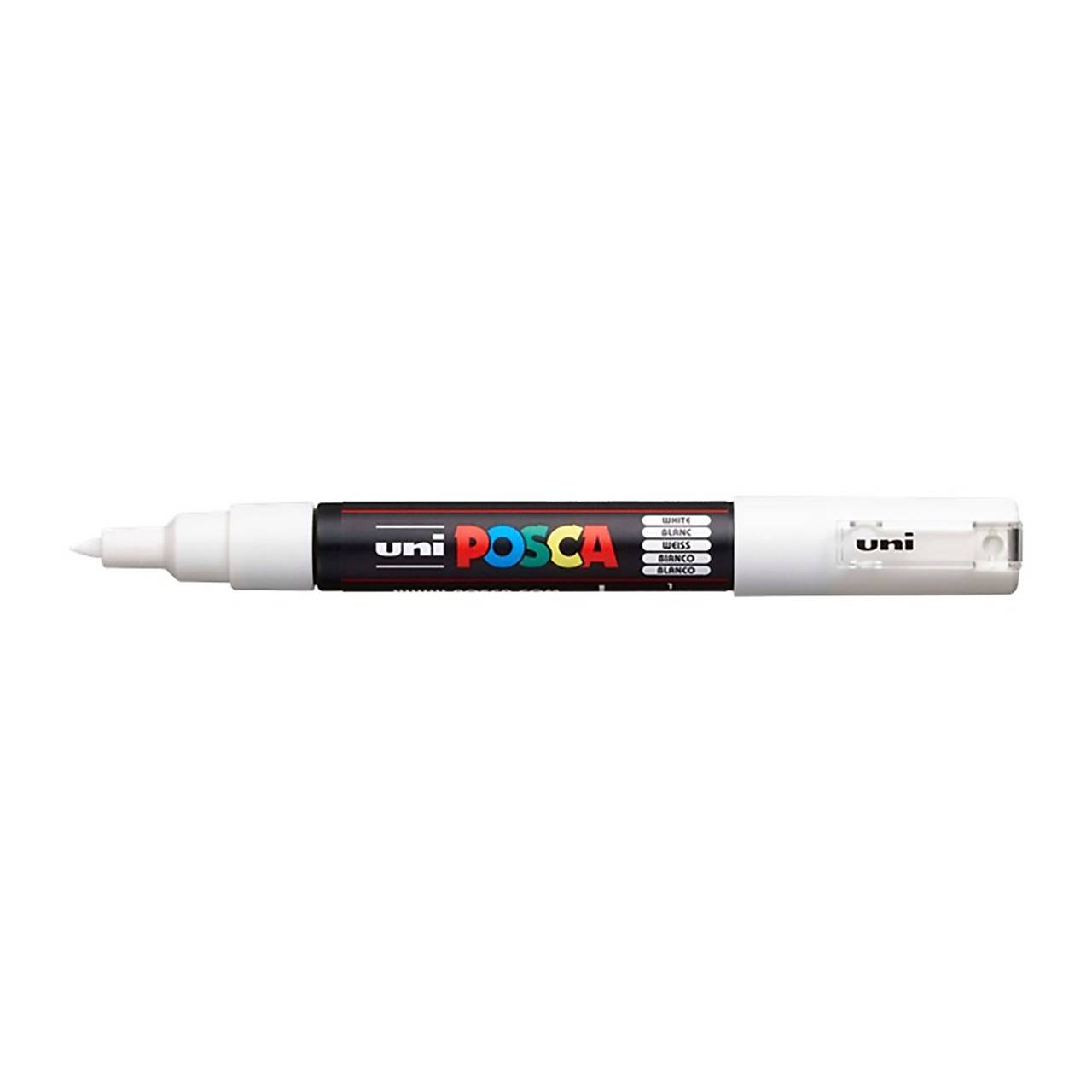 Uni POSCA, PC-1M (0,7 mm), akrylový popisovač (biela)
