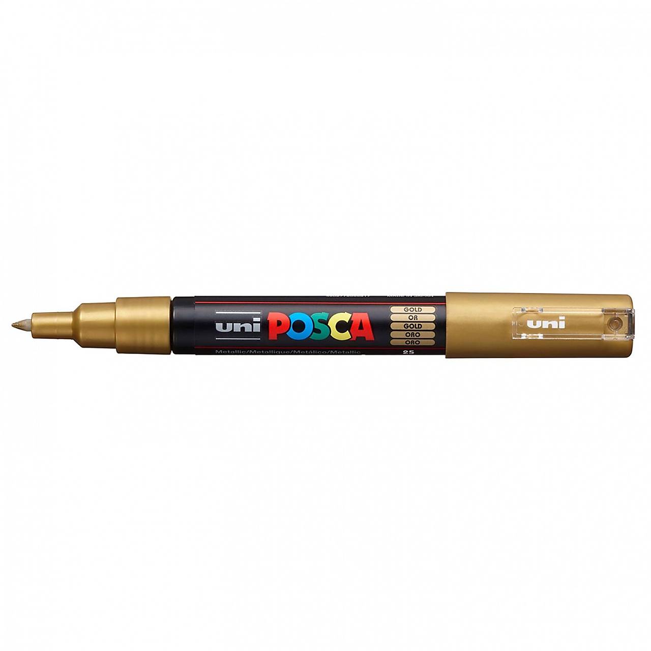 Uni POSCA, PC-1M (0,7 mm), akrylový popisovač (zlatá)