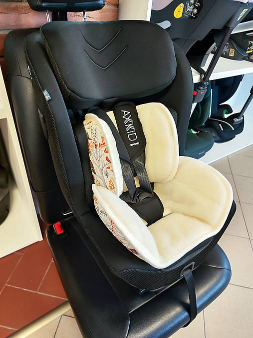Detský textil - Zmenšujúca vložka XL Vlnienka proti poteniu do autosedačky I, II, III kategórie 100% Merino top super wash na mieru - 17492335_