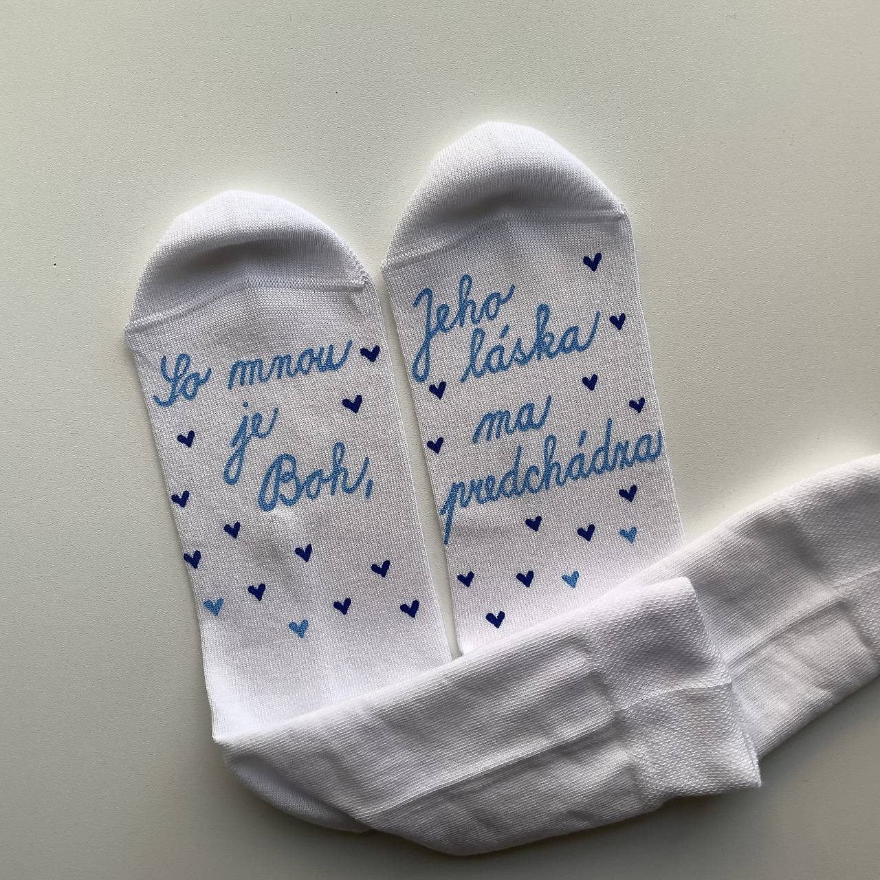 Motivačné maľované ponožky s nápisom: