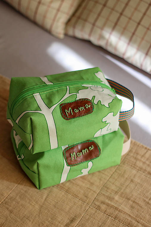 Taštičky - Zero- Waste Kozmetická Taštička ,,Mama" - 17493632_