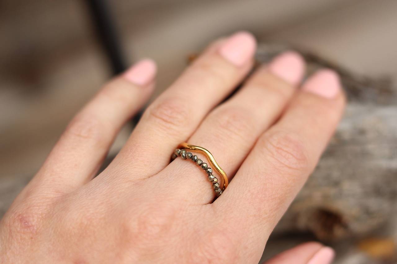 DUO sada prsteňov - pyrit