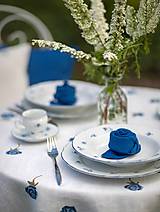 Úžitkový textil - Ľanový obrúsok Cobalt Blue - 17493558_