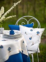 Úžitkový textil - Ľanový obrúsok Cobalt Blue - 17493559_