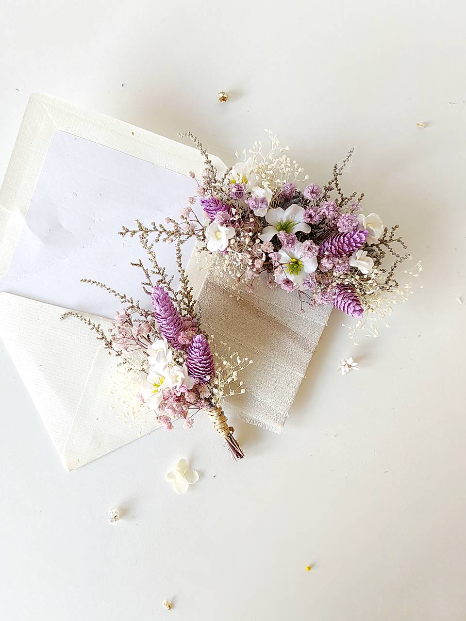 Kvetinové pierka "večer nad lúkou" 