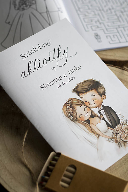 Papiernictvo - Svadobné AKTIVITY - Postavičky I. ❤ (1ks Aktivity) - 17497011_