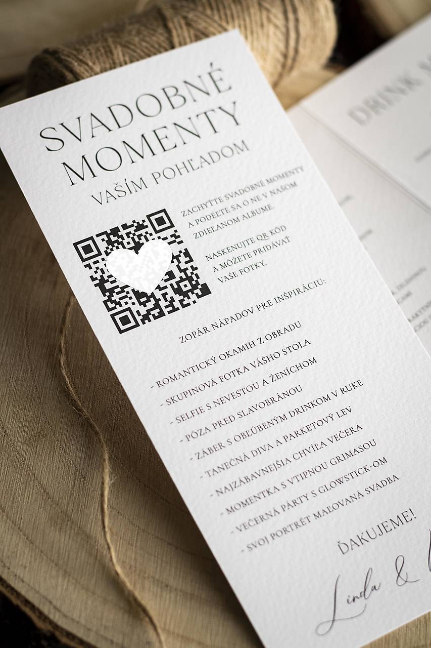 QR kód karta - inšpirácie na fotku (štruktúra) / svadobnagrafika - SAShE.sk