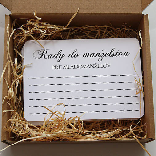 Kartičky Rady pre mladomanželov v krabičke