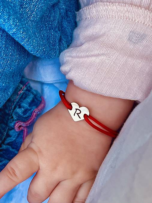 Detské doplnky - Baby náramok s písmenom - 17496644_