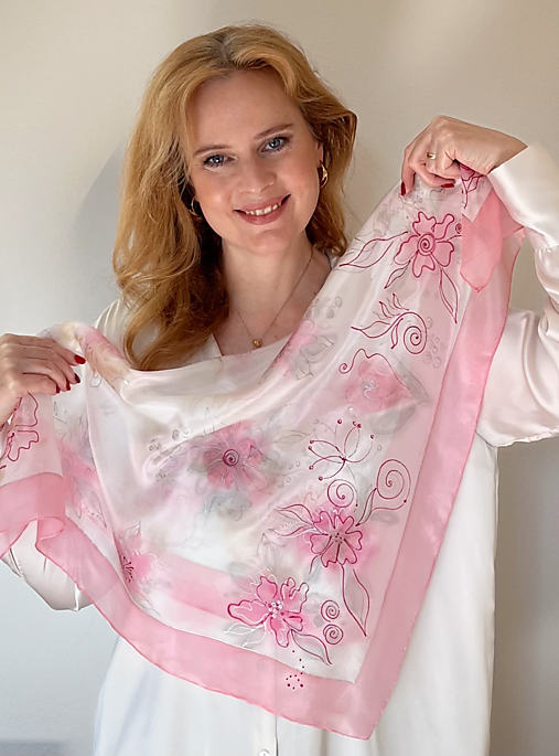 Šatky - Jemná hodvábna … - 17497084_