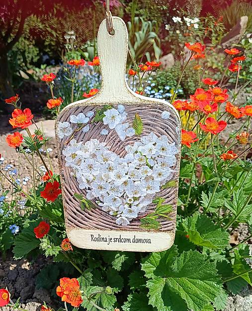 Dekorácie - Lopárik Rodina je srdcom domova - 17499316_