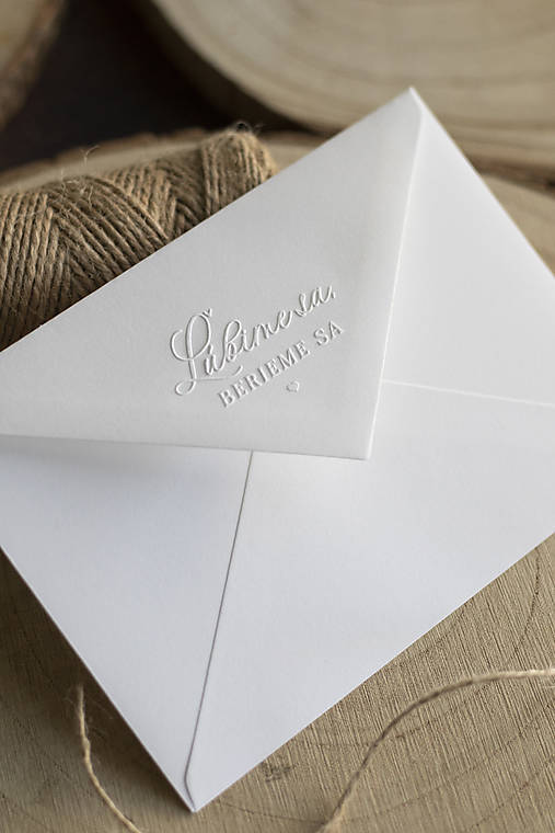 Papiernictvo - Obálka C6 "Ľúbime sa, berieme sa" vzor 12  - biela  - 17498914_