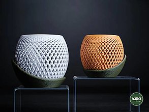 Nádoby - Dekoratívny kvetináč Polygon na orchidey - 17498981_