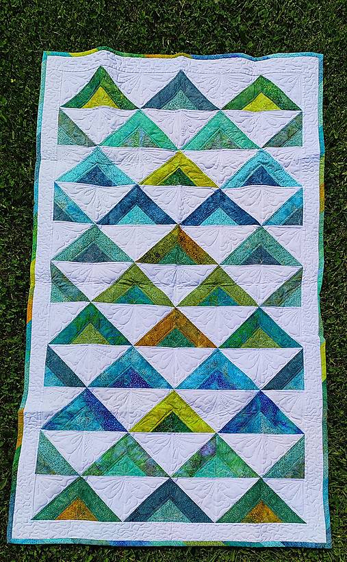 Úžitkový textil - Zeleno-modrá deka - 17500812_
