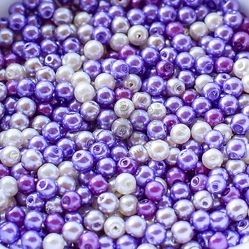 Korálky - (0500) Sklenené perly, 4 mm - 10 g (cca 100ks) - 17502026_