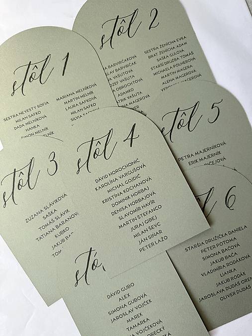 Papiernictvo - Zasadací poriadok A6 polkruh zelený - 17502901_