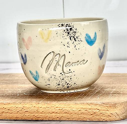 Srdiečka - pohárik cappuccino mama limited (200ml, bez uška)