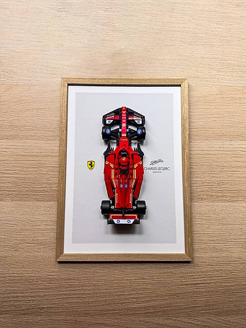 F1 Lego Model (2024) + Print + Rám | Limitovaná edice + pohlednice A5 s jezdce (zdarma)