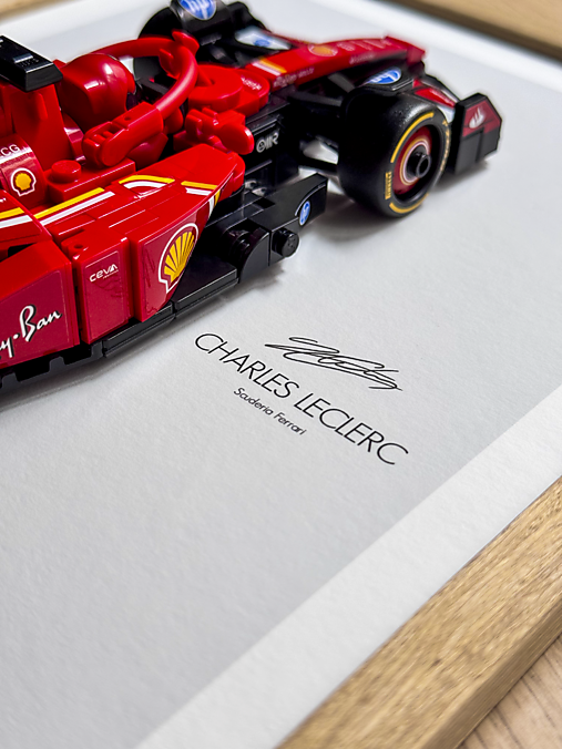 F1 Lego Model (2024) + Print + Rám | Limitovaná edice + pohlednice A5 s jezdce (zdarma)