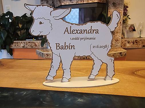 Dekorácie - 1.sväte prijímanie - ovečka - 17503826_