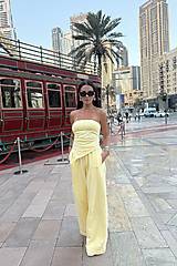 Nohavice - Dámske široké tepláky LIMONCELLO - 17504854_